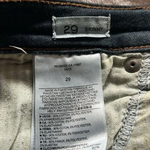 Banana Republic Dark Blue Mid-Rise Skinny Jean Size 29 - Picture 5 of 5